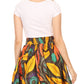 Sakkas African Dutch Ankara Wax Print Full Circle Skirt