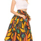 Sakkas African Dutch Ankara Wax Print Full Circle Skirt