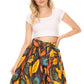 Sakkas African Dutch Ankara Wax Print Full Circle Skirt