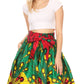 Sakkas African Dutch Ankara Wax Print Full Circle Skirt