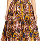 Sakkas African Dutch Ankara Wax Print Full Circle Skirt