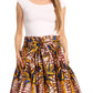 Sakkas African Dutch Ankara Wax Print Full Circle Skirt