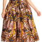 Sakkas African Dutch Ankara Wax Print Full Circle Skirt