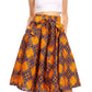 Sakkas African Dutch Ankara Wax Print Full Circle Skirt
