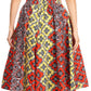 Sakkas African Dutch Ankara Wax Print Full Circle Skirt
