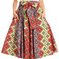 Sakkas African Dutch Ankara Wax Print Full Circle Skirt