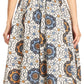 Sakkas African Dutch Ankara Wax Print Full Circle Skirt