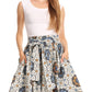 Sakkas African Dutch Ankara Wax Print Full Circle Skirt