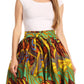Sakkas African Dutch Ankara Wax Print Full Circle Skirt