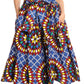 Sakkas African Dutch Ankara Wax Print Full Circle Skirt