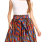 Sakkas African Dutch Ankara Wax Print Full Circle Skirt