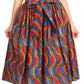 Sakkas African Dutch Ankara Wax Print Full Circle Skirt