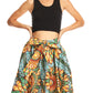Sakkas African Dutch Ankara Wax Print Full Circle Skirt