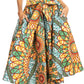 Sakkas African Dutch Ankara Wax Print Full Circle Skirt