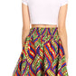 Sakkas African Dutch Ankara Wax Print Full Circle Skirt