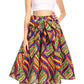 Sakkas African Dutch Ankara Wax Print Full Circle Skirt