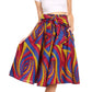 Sakkas African Dutch Ankara Wax Print Full Circle Skirt