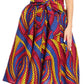 Sakkas African Dutch Ankara Wax Print Full Circle Skirt