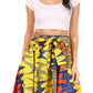 Sakkas African Dutch Ankara Wax Print Full Circle Skirt