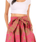 Sakkas African Dutch Ankara Wax Print Full Circle Skirt