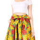 Sakkas African Dutch Ankara Wax Print Full Circle Skirt