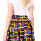 Sakkas African Dutch Ankara Wax Print Full Circle Skirt