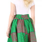 Sakkas African Dutch Ankara Wax Print Full Circle Skirt
