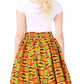 Sakkas African Dutch Ankara Wax Print Full Circle Skirt