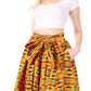 Sakkas African Dutch Ankara Wax Print Full Circle Skirt