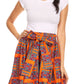 Sakkas African Dutch Ankara Wax Print Full Circle Skirt