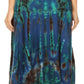 Sakkas Justina Womens Dance Midi Full Circle Tie-dye Skirt with Elastic Waist