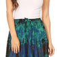 Sakkas Justina Womens Dance Midi Full Circle Tie-dye Skirt with Elastic Waist