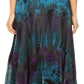 Sakkas Justina Womens Dance Midi Full Circle Tie-dye Skirt with Elastic Waist