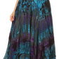 Sakkas Justina Womens Dance Midi Full Circle Tie-dye Skirt with Elastic Waist