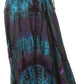 Sakkas Justina Womens Dance Midi Full Circle Tie-dye Skirt with Elastic Waist