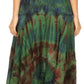 Sakkas Justina Womens Dance Midi Full Circle Tie-dye Skirt with Elastic Waist