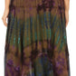 Sakkas Justina Womens Dance Midi Full Circle Tie-dye Skirt with Elastic Waist