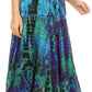 Sakkas Justina Womens Dance Midi Full Circle Tie-dye Skirt with Elastic Waist