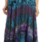 Sakkas Justina Womens Dance Midi Full Circle Tie-dye Skirt with Elastic Waist