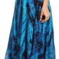 Sakkas Justina Womens Dance Midi Full Circle Tie-dye Skirt with Elastic Waist