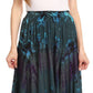 Sakkas Ester Womens Simple  Boho Maxi Full circle Tie-dye Skirt with Elastic Waist