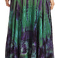 Sakkas Ester Womens Simple  Boho Maxi Full circle Tie-dye Skirt with Elastic Waist