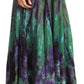 Sakkas Ester Womens Simple  Boho Maxi Full circle Tie-dye Skirt with Elastic Waist