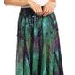 Sakkas Ester Womens Simple  Boho Maxi Full circle Tie-dye Skirt with Elastic Waist