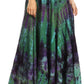 Sakkas Ester Womens Simple  Boho Maxi Full circle Tie-dye Skirt with Elastic Waist