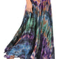 Sakkas Ester Womens Simple  Boho Maxi Full circle Tie-dye Skirt with Elastic Waist