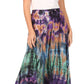 Sakkas Ester Womens Simple  Boho Maxi Full circle Tie-dye Skirt with Elastic Waist