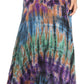 Sakkas Ester Womens Simple  Boho Maxi Full circle Tie-dye Skirt with Elastic Waist