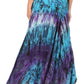 Sakkas Ester Womens Simple  Boho Maxi Full circle Tie-dye Skirt with Elastic Waist