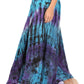 Sakkas Ester Womens Simple  Boho Maxi Full circle Tie-dye Skirt with Elastic Waist